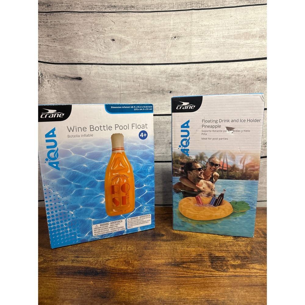 New Crane Pool Floats Set of 2 Wine Pineapple